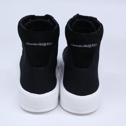 ALEXANDER McQUEEN Black Deck Plimsoll Sneakers Size EU 40