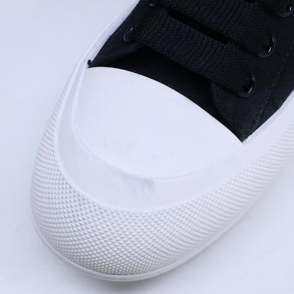 ALEXANDER McQUEEN Black Deck Plimsoll Sneakers Size EU 40