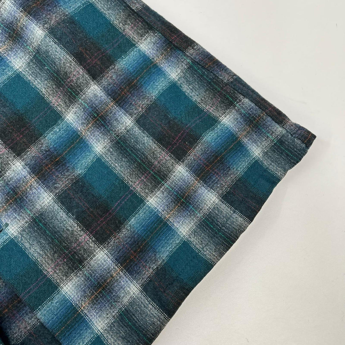 PENDLETON 70s USA Wool Ombre Check Shirt Green Size S