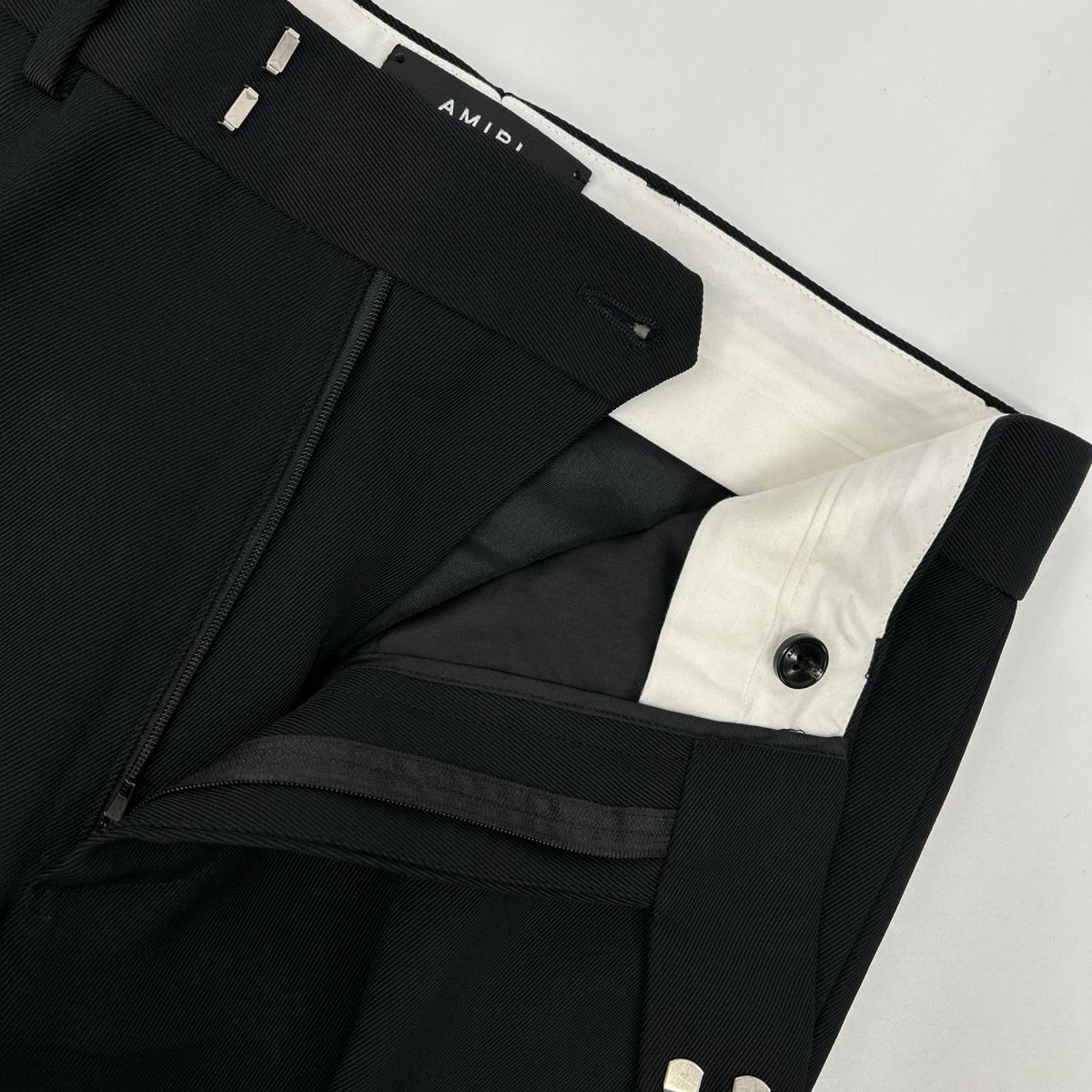 AMIRI Metal Logo Slacks Pants Black Size 46
