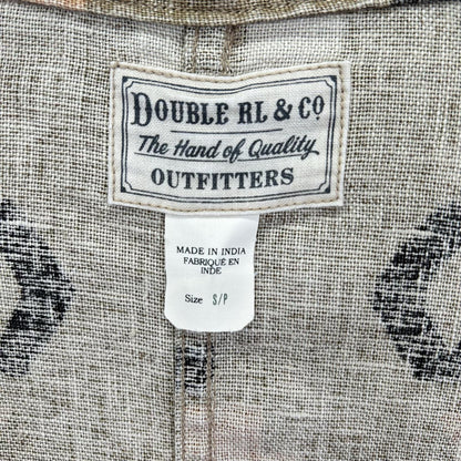 RRL Native Print Oakham Linen Shirt Beige Size S