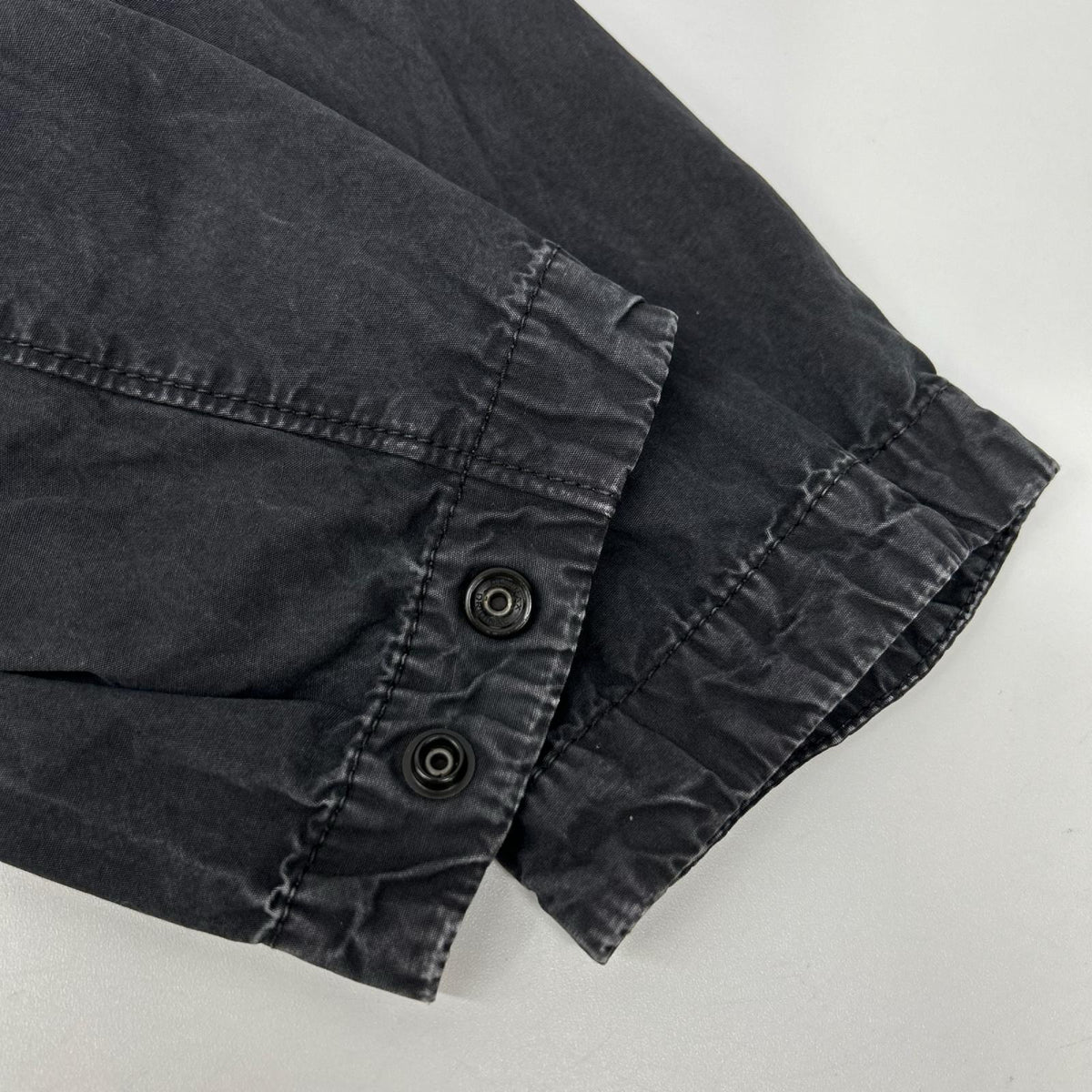 STONE ISLAND 24SS Old Effect Brushed Overshirt Black Size M