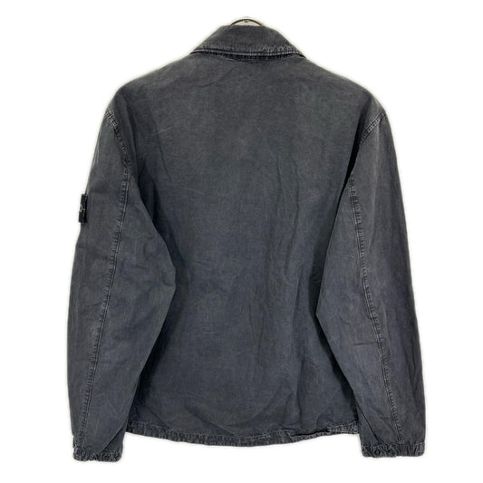 STONE ISLAND 24SS Old Effect Brushed Overshirt Black Size M