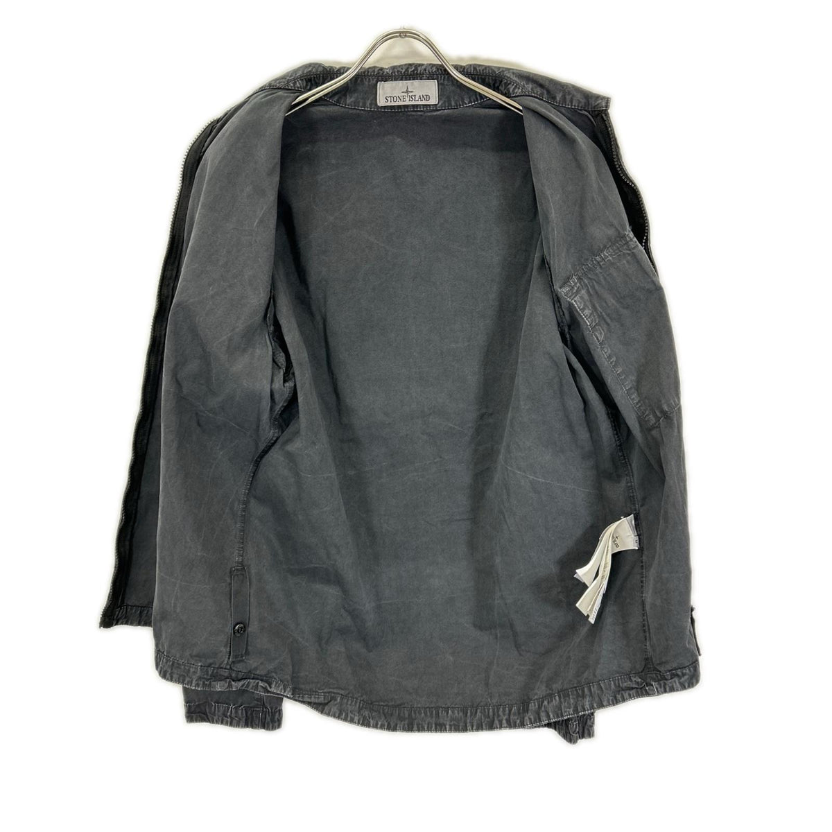 STONE ISLAND 24SS Old Effect Brushed Overshirt Black Size M
