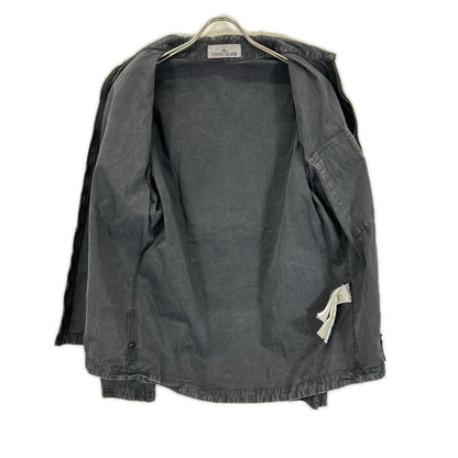 STONE ISLAND 24SS Old Effect Brushed Overshirt Black Size M