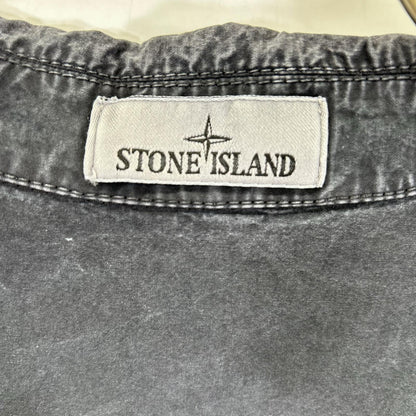 STONE ISLAND 24SS Old Effect Brushed Overshirt Black Size M