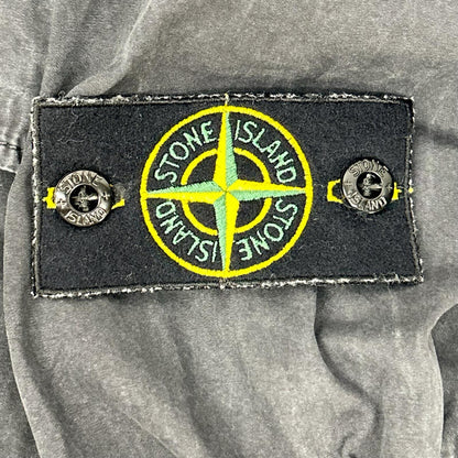 STONE ISLAND 24SS Old Effect Brushed Overshirt Black Size M
