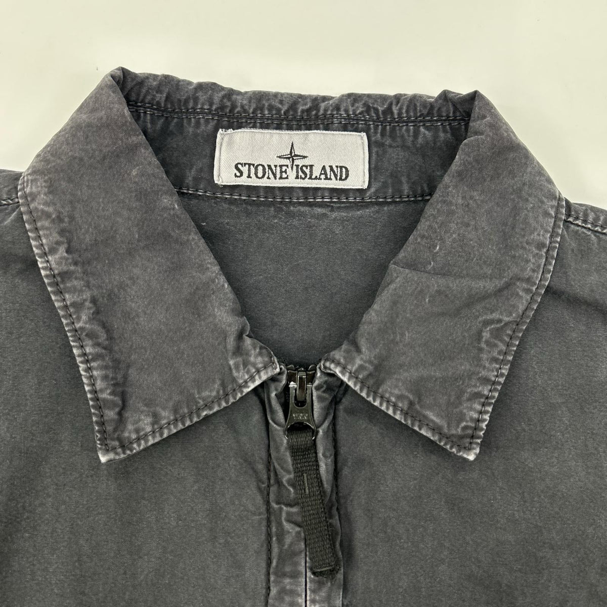 STONE ISLAND 24SS Old Effect Brushed Overshirt Black Size M