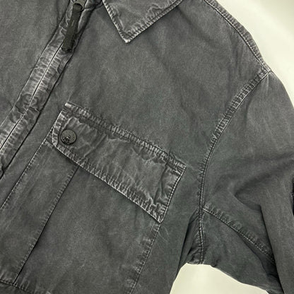 STONE ISLAND 24SS Old Effect Brushed Overshirt Black Size M