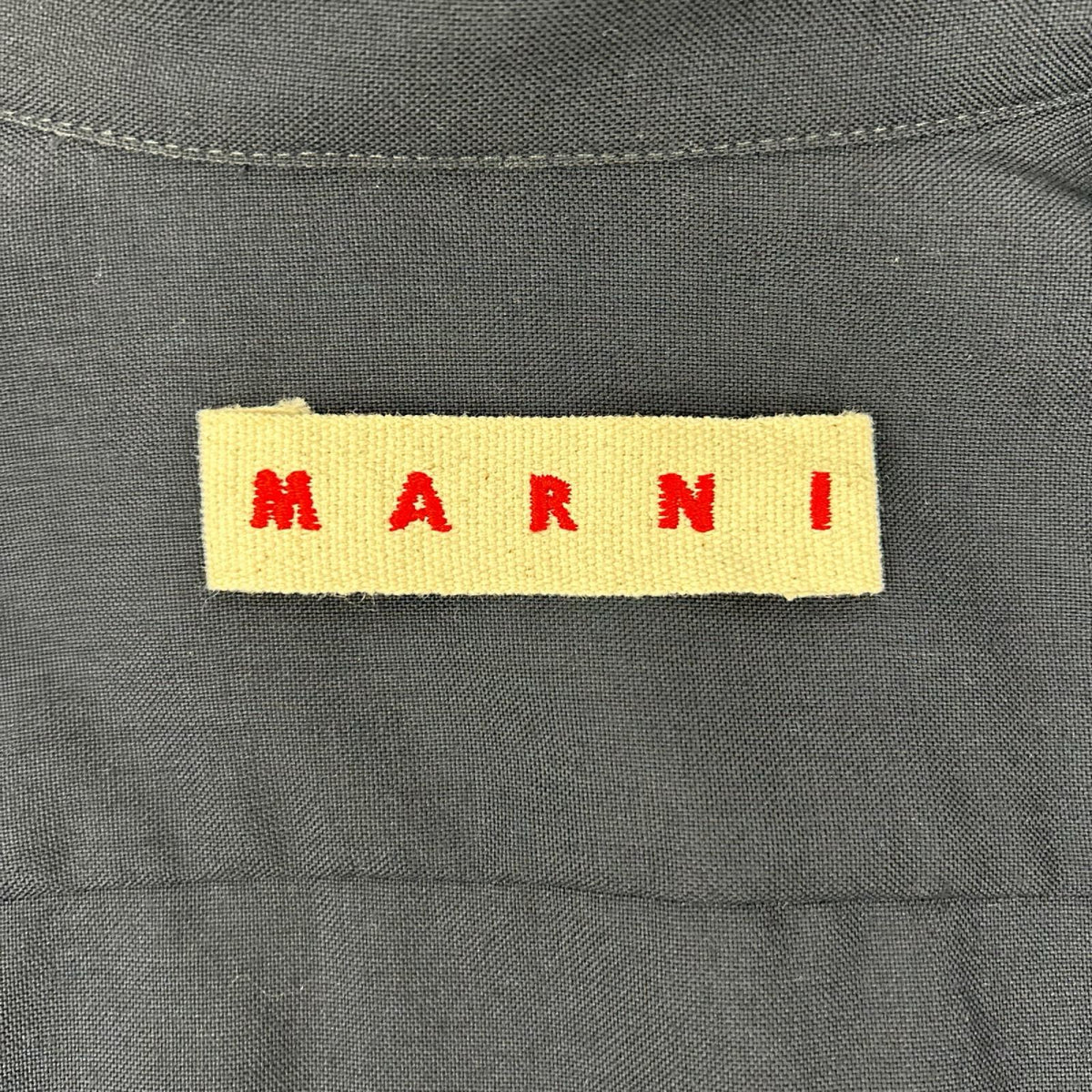 MARNI 2024 Wool Tropical Shirt Navy Size 46