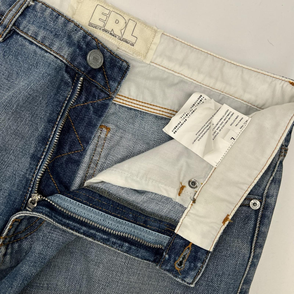 ERL Indigo Washed Jeans Cotton Size L