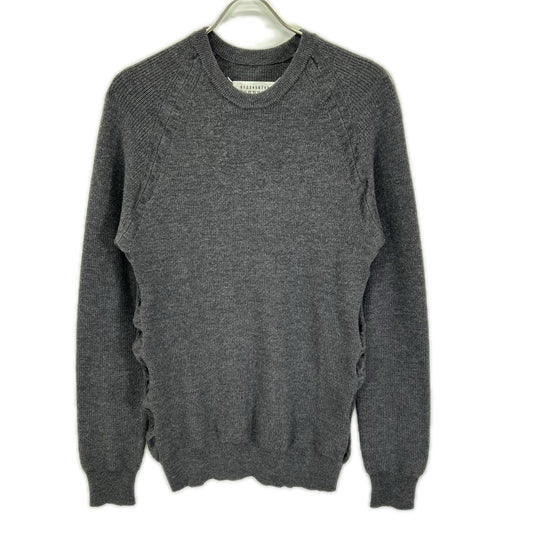 Maison Margiela '14 Side Gather Long Sleeve Knit Gray Size S