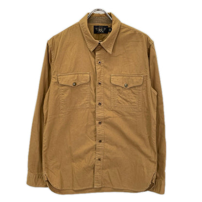 RRL Brown Cotton 2-Pocket Western Shirt Size M