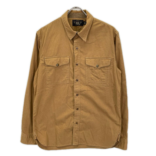 RRL Brown Cotton 2-Pocket Western Shirt Size M