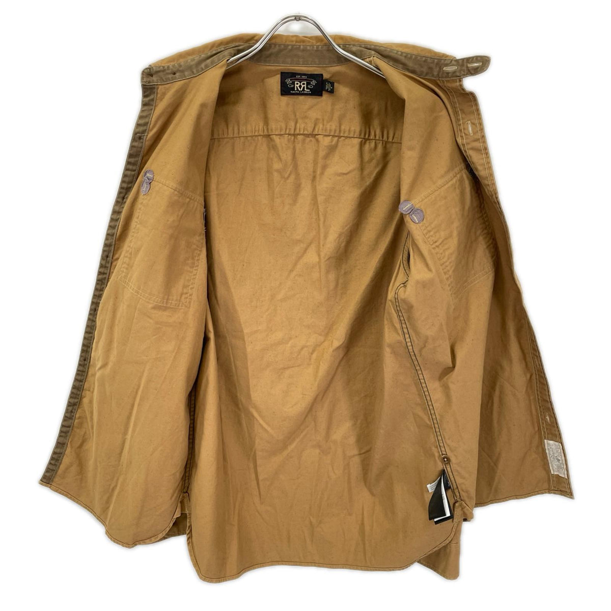 RRL Brown Cotton 2-Pocket Western Shirt Size M