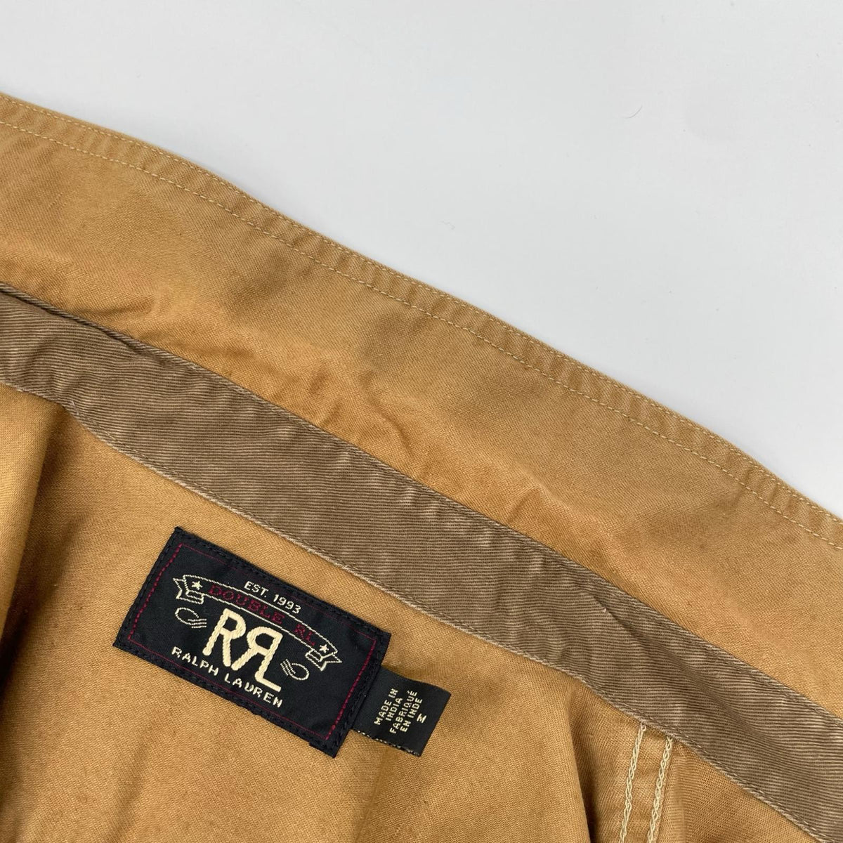 RRL Brown Cotton 2-Pocket Western Shirt Size M