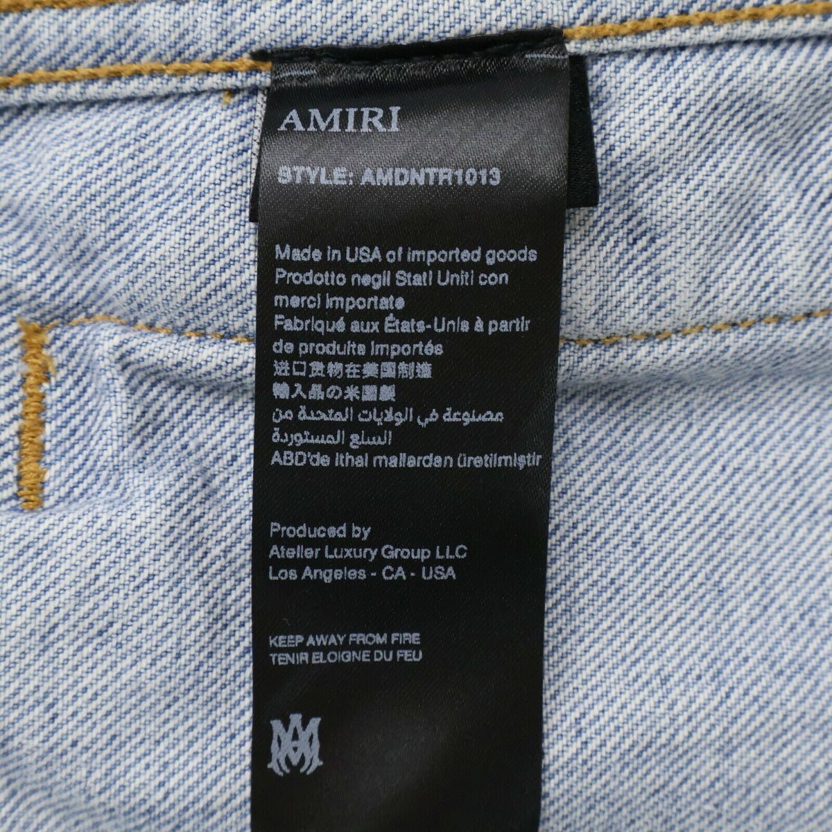 AMIRI '24 AMDNTR1013 Blue Denim Jacket Size M