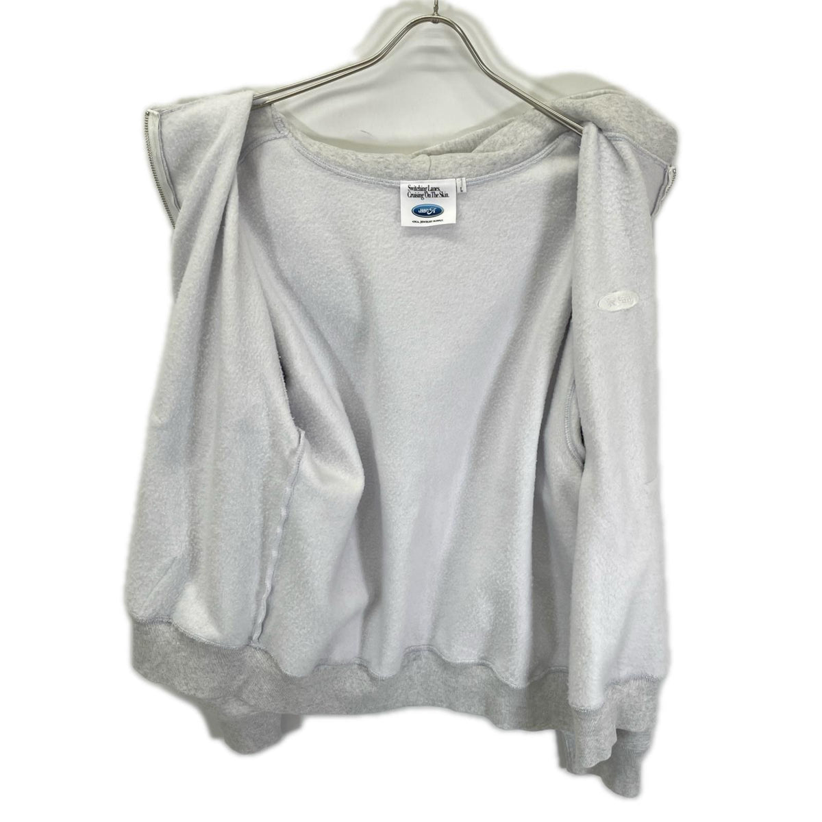 W.A.JEWELRY SUPPLY. Gray Cotton Zip Hoodie Size L