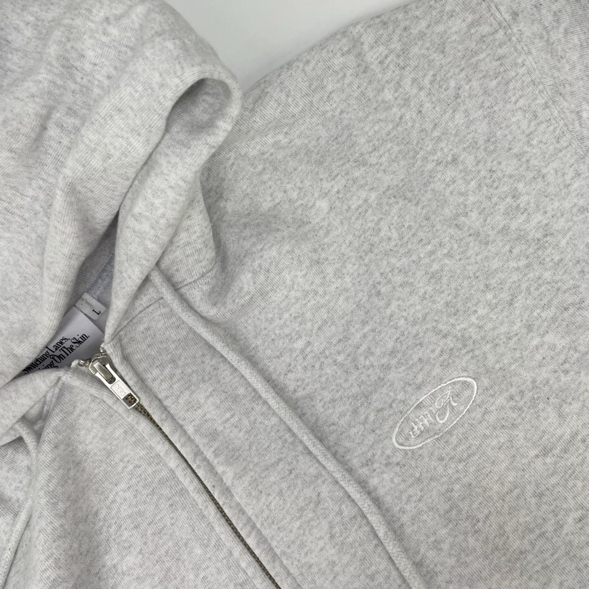 W.A.JEWELRY SUPPLY. Gray Cotton Zip Hoodie Size L