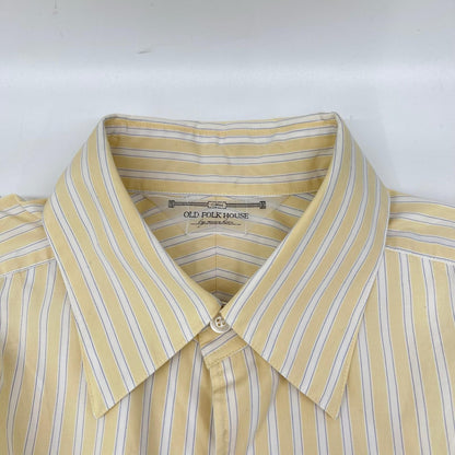 OLD FOLK HOUSE Yellow Stripe Long Sleeve Shirt Size 2