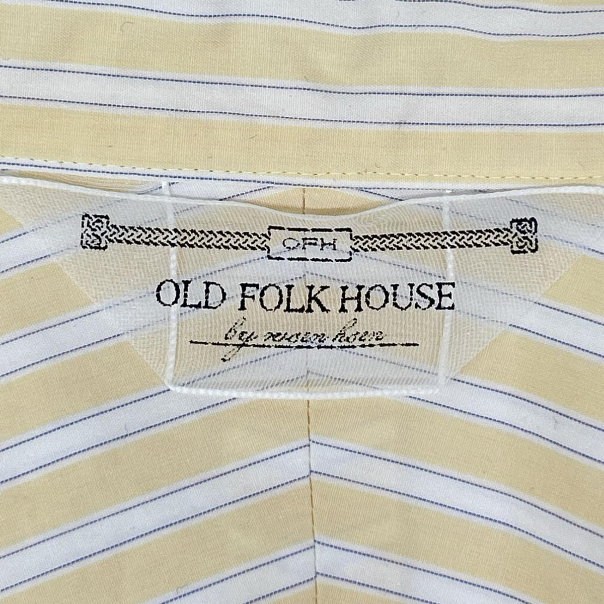 OLD FOLK HOUSE Yellow Stripe Long Sleeve Shirt Size 2