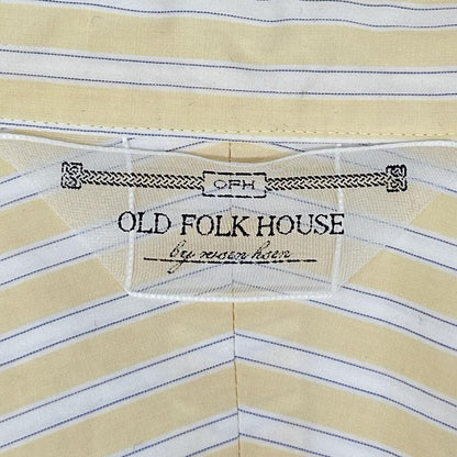 OLD FOLK HOUSE Yellow Stripe Long Sleeve Shirt Size 2