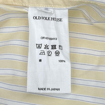 OLD FOLK HOUSE Yellow Stripe Long Sleeve Shirt Size 2