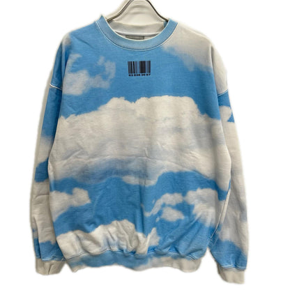 VETEMENTS Cotton Sky Print Hoodie White/Blue Size M