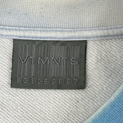 VETEMENTS Cotton Sky Print Hoodie White/Blue Size M