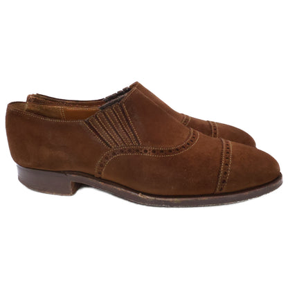 Crockett&Jones Paulsen Scorn Suede Elastic Shoes Sneakers Size 6 1/2E