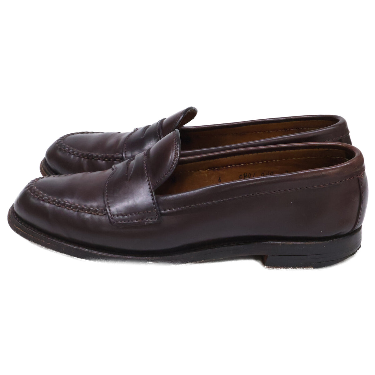 Alden Cordovan Penny Loafers Burgundy Size US 6