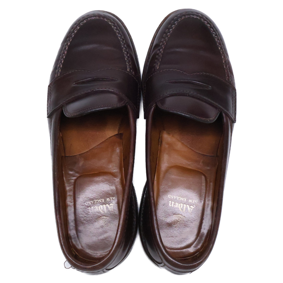 Alden Cordovan Penny Loafers Burgundy Size US 6