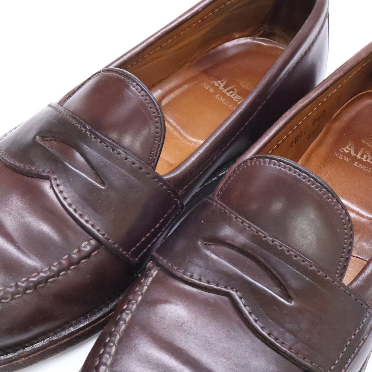 Alden Cordovan Penny Loafers Burgundy Size US 6