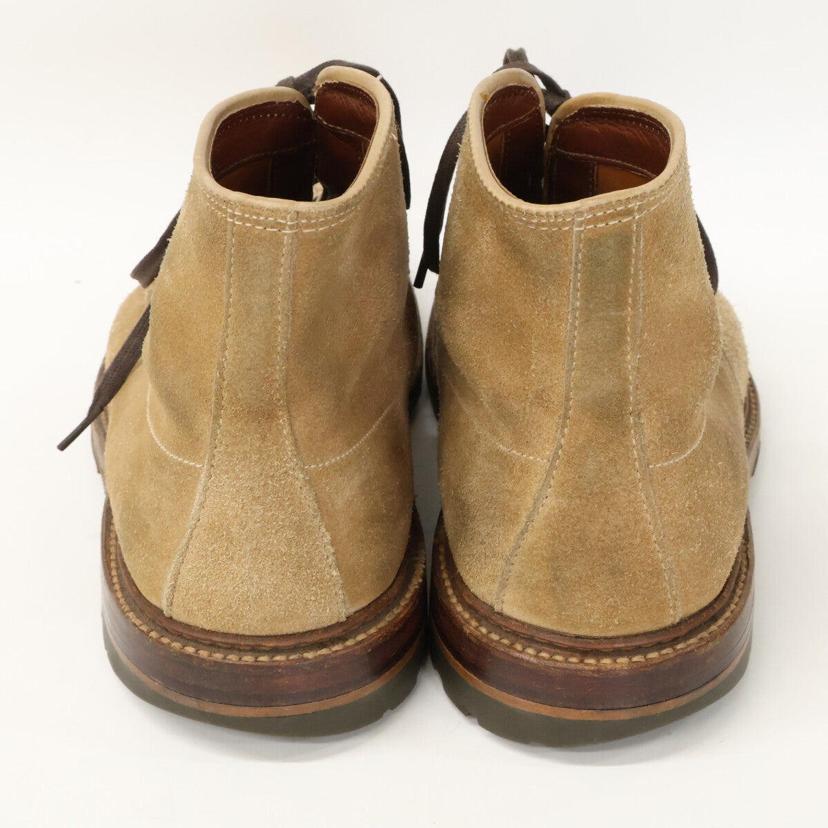 Alden 40503C Suede Lace-Up Indy Boots Beige Size 6 1/2D