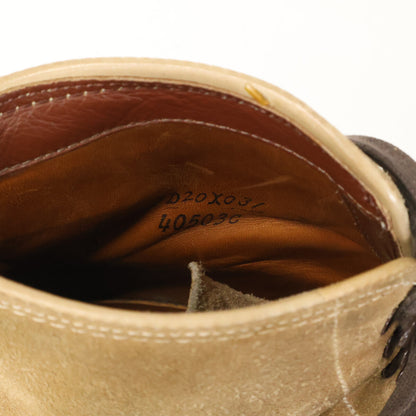 Alden 40503C Suede Lace-Up Indy Boots Beige Size 6 1/2D