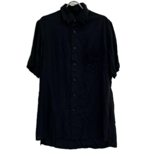 yohjiyamamoto Arranged Collar Black Shirt Size 2