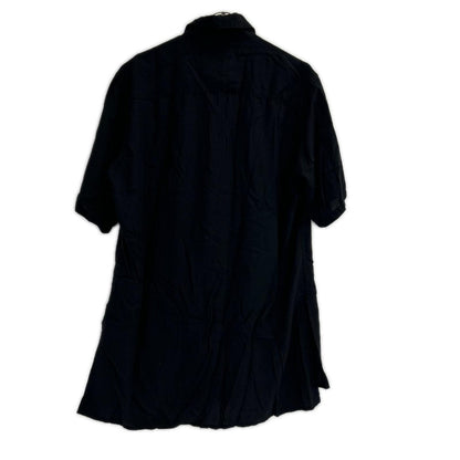 yohjiyamamoto Arranged Collar Black Shirt Size 2