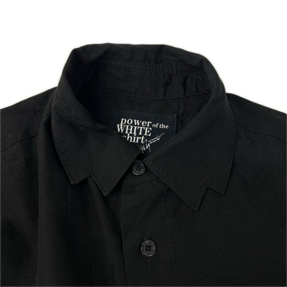 yohjiyamamoto Arranged Collar Black Shirt Size 2