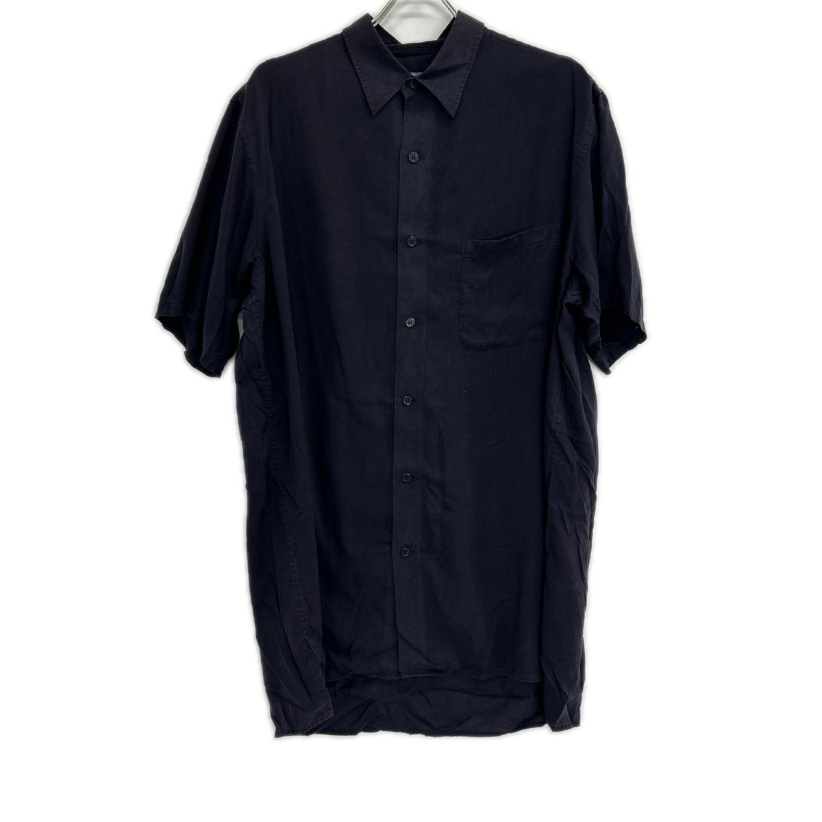 Yohji Yamamoto POUR HOMME Short Sleeve Shirt Navy Size 2