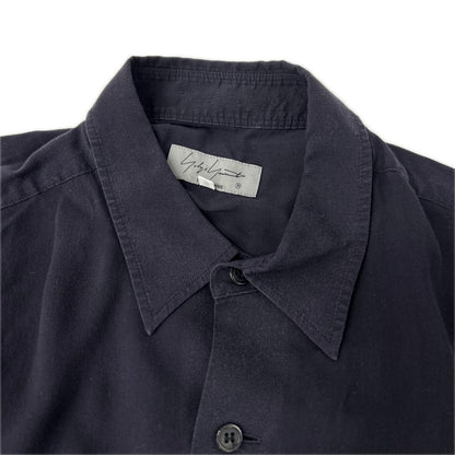 Yohji Yamamoto POUR HOMME Short Sleeve Shirt Navy Size 2