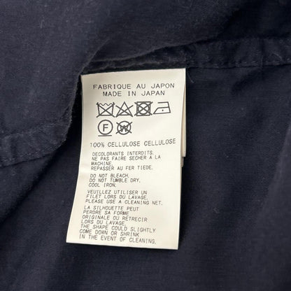 Yohji Yamamoto POUR HOMME Short Sleeve Shirt Navy Size 2
