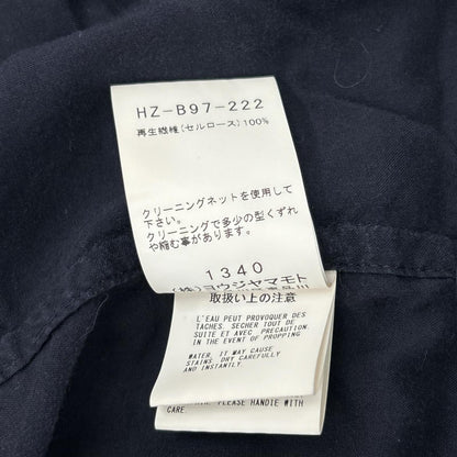 Yohji Yamamoto POUR HOMME Short Sleeve Shirt Navy Size 2