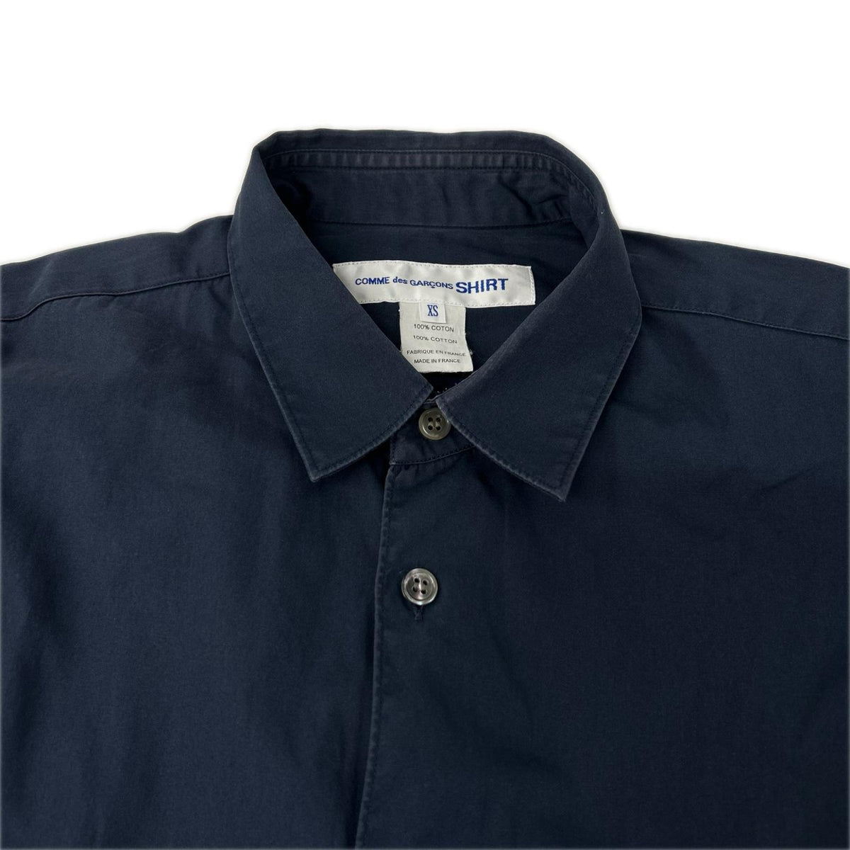 COMMEdesGARCONS SHIRT Navy FOREVER Long Sleeve Shirt Size XS