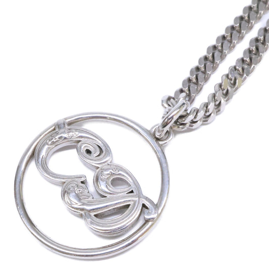 DIOR 925 Kenny Scharf CD Logo Sterling Necklace Silver