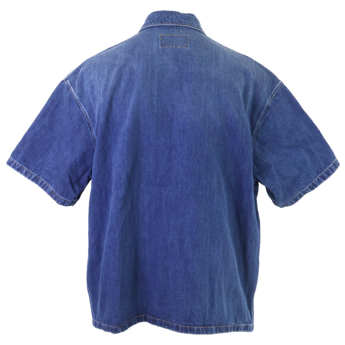 PRADA 2023 Triangle Logo Denim Shirt Jacket Indigo Size L