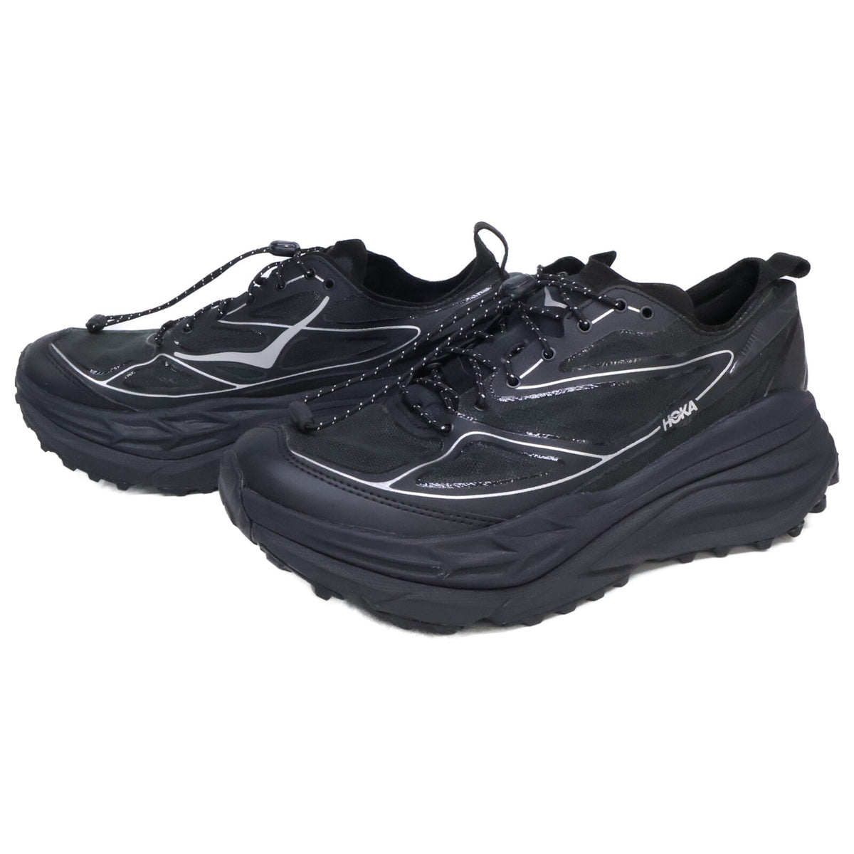 HOKAONEONE 1168931 Stinson Sneakers Black/Silver Size 28.5