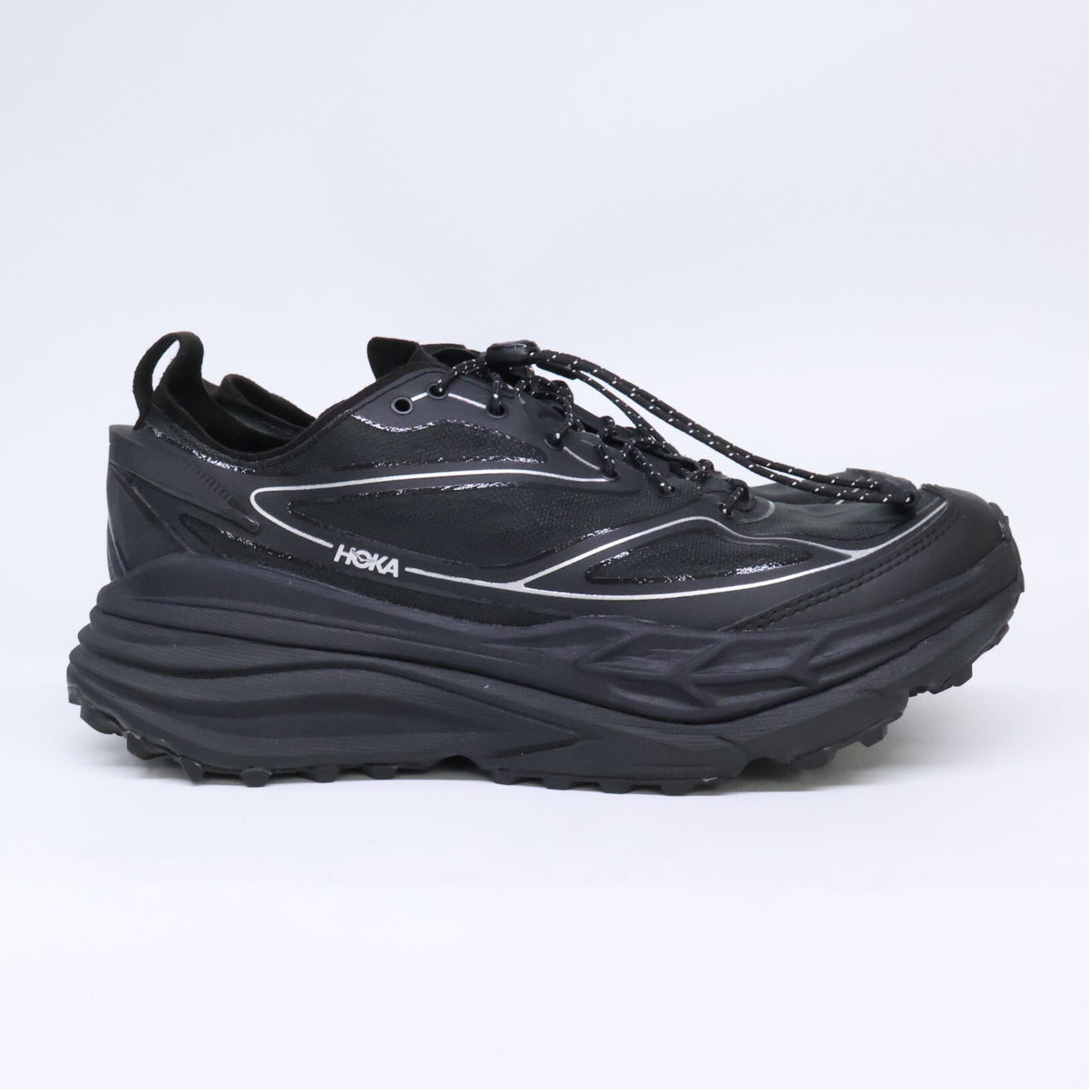 HOKAONEONE 1168931 Stinson Sneakers Black/Silver Size 28.5