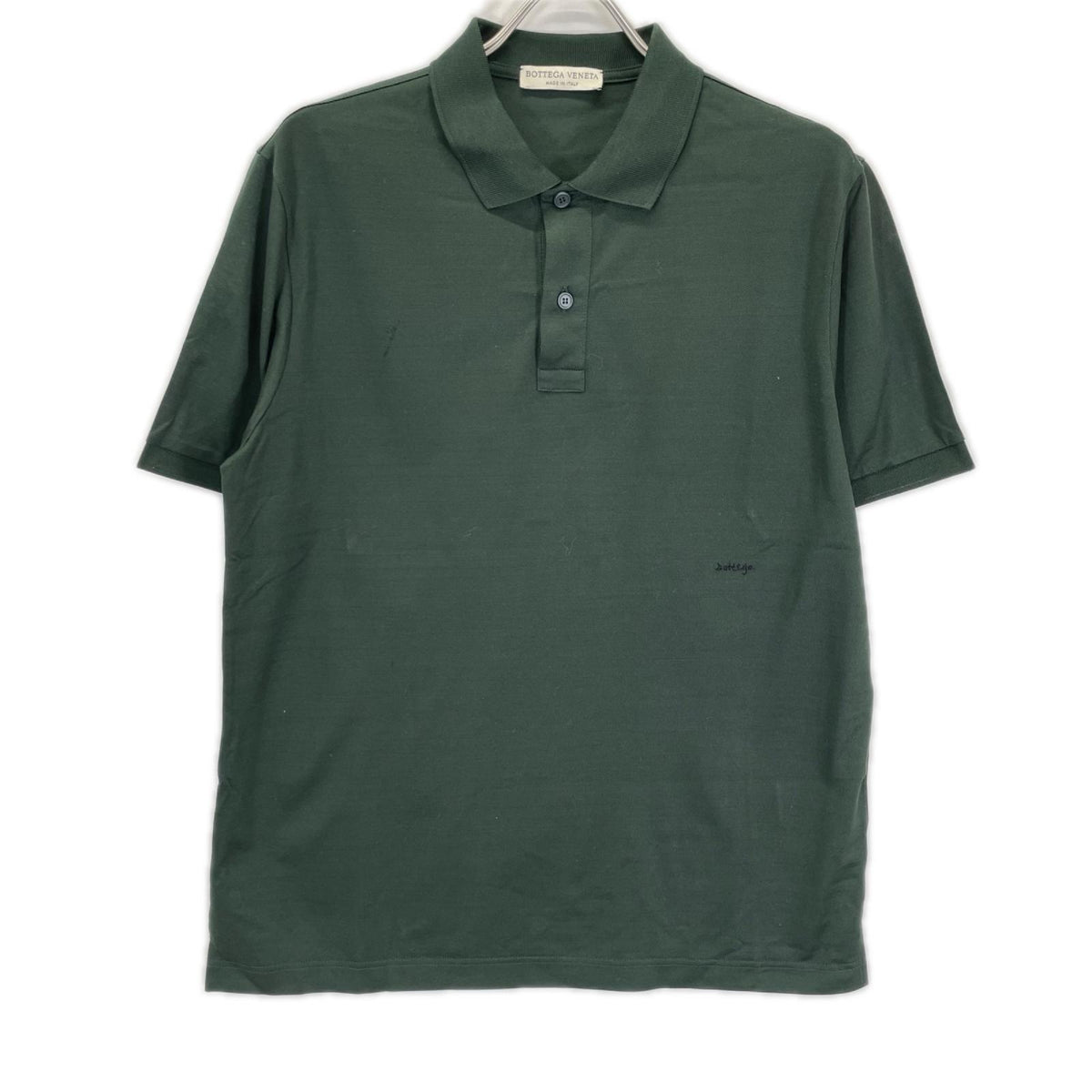 BOTTEGA VENETA 599677 Embroidered Polo Shirt Green Size 48