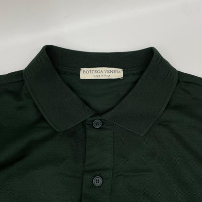 BOTTEGA VENETA 599677 Embroidered Polo Shirt Green Size 48