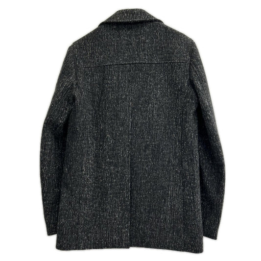 Dior HOMME Kris Van Assche Tweed DB Peacoat Gray Coat Size 46